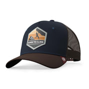 Casquette Born to Climb Blue and Brown