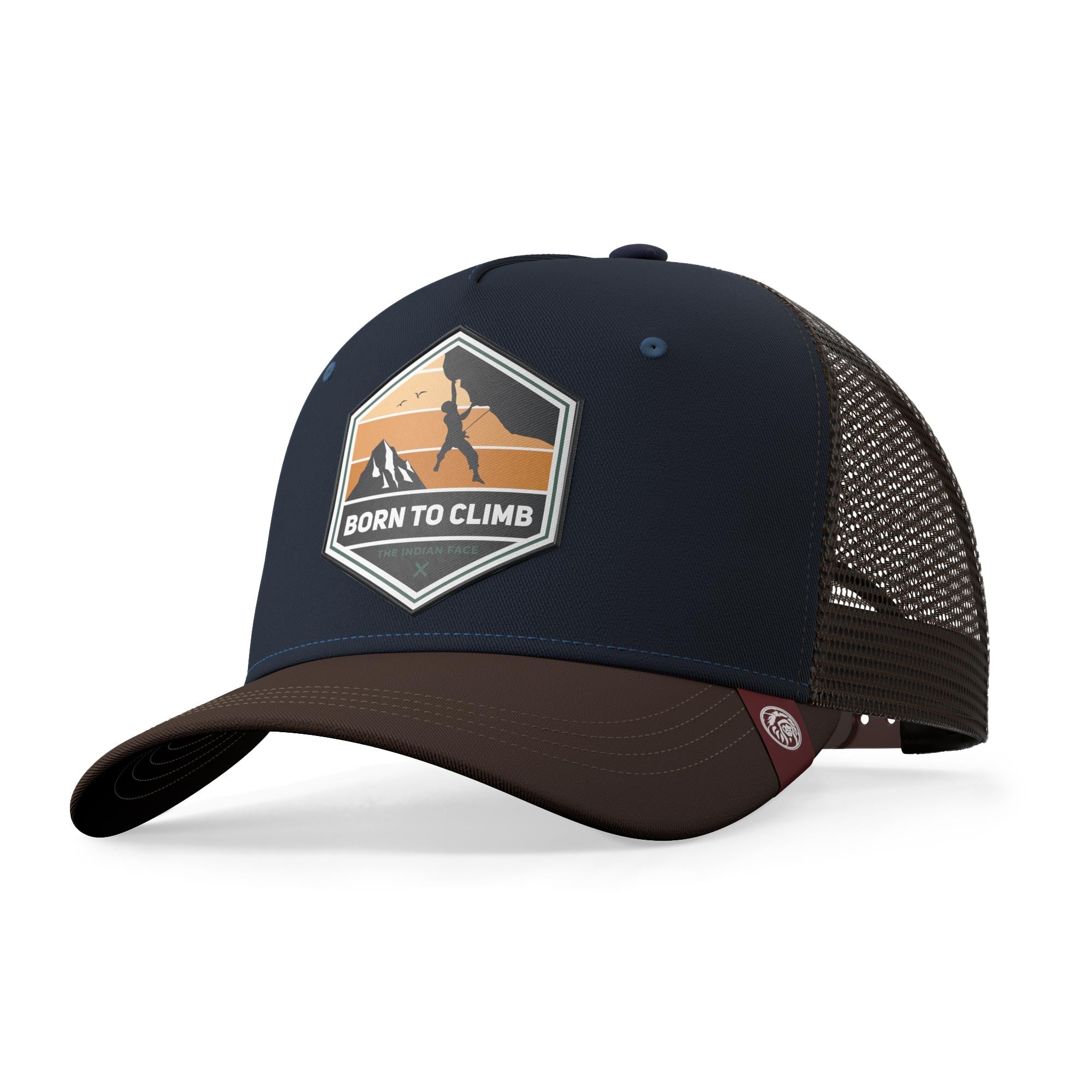 Casquette Born to Climb Blue and Brown
