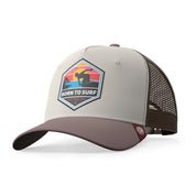 Casquette Born To Surf Marron / Gris