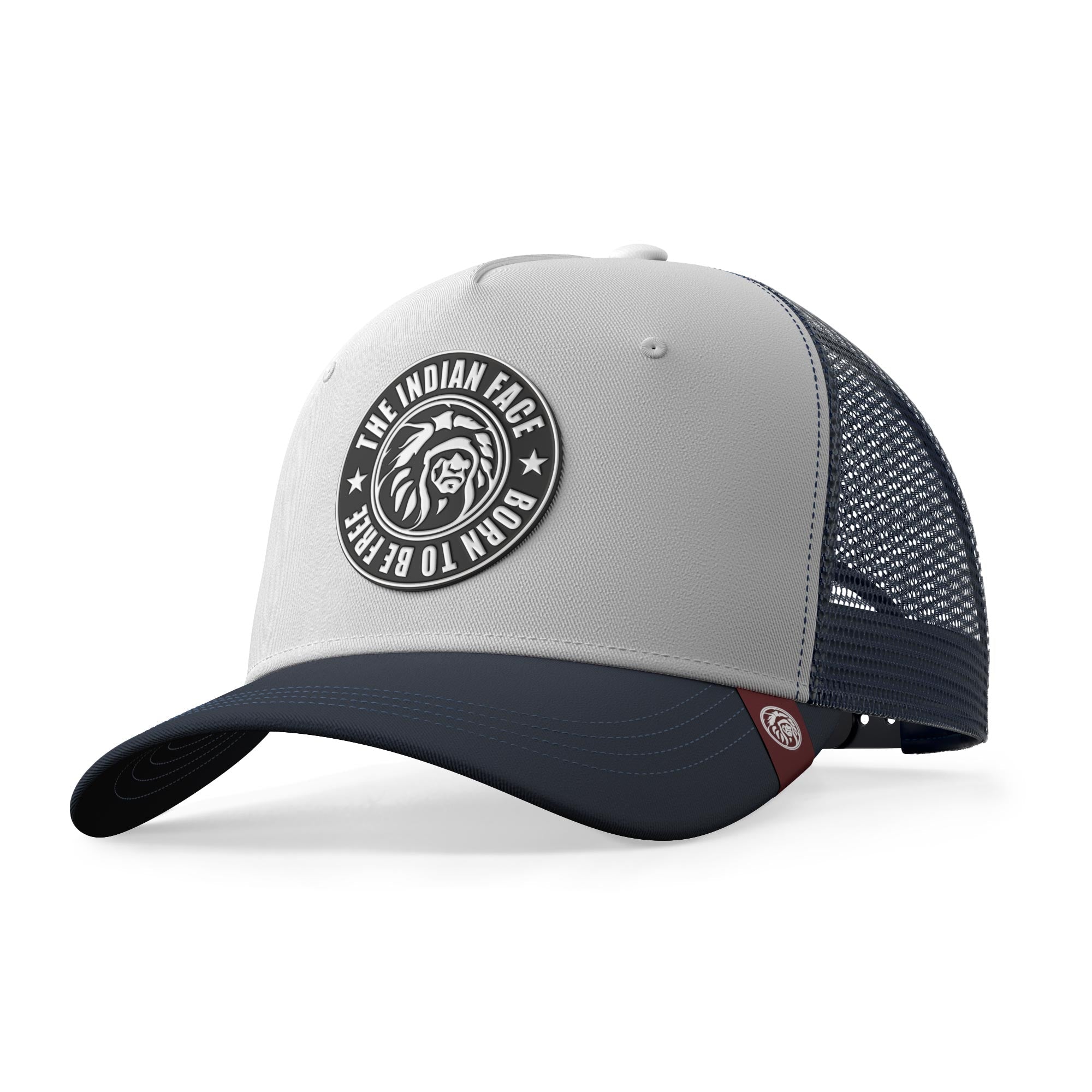 Casquette Né Pour Être Libre Blanc / Bleu