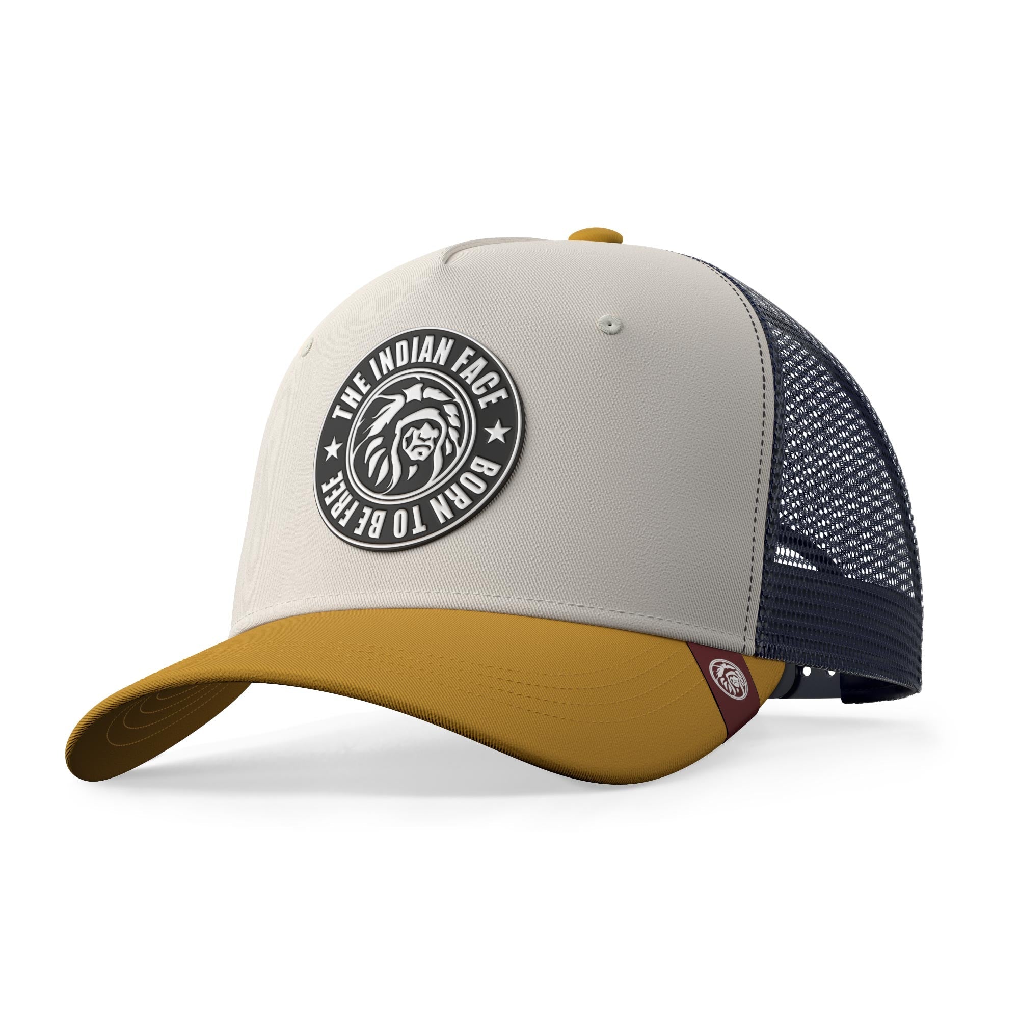 Casquette Born To Be Free Marron / Bleu / Jaune