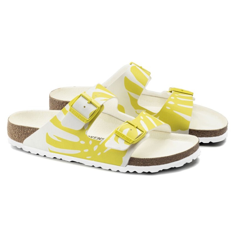 Birkenstock Arizona BFDD Monstera White/ Lime Sour