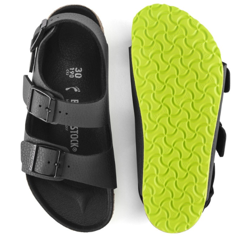 Birkenstock Milano Kids BF Desert Soil Black Lime