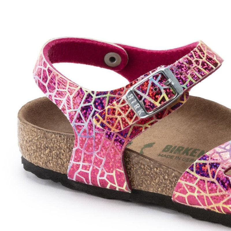 Birkenstock Rio Kids MF Flashy Hologram Pink VEG