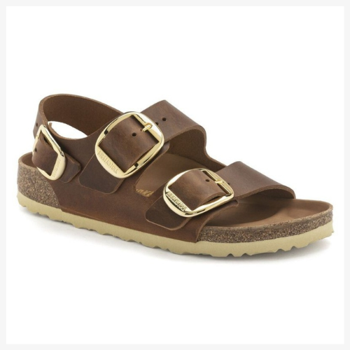 Birkenstock Milano Big Buckle LEOI Cognac HEX