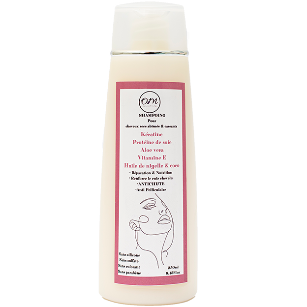 Shampoing pour cheveux secs abîmés et cassants