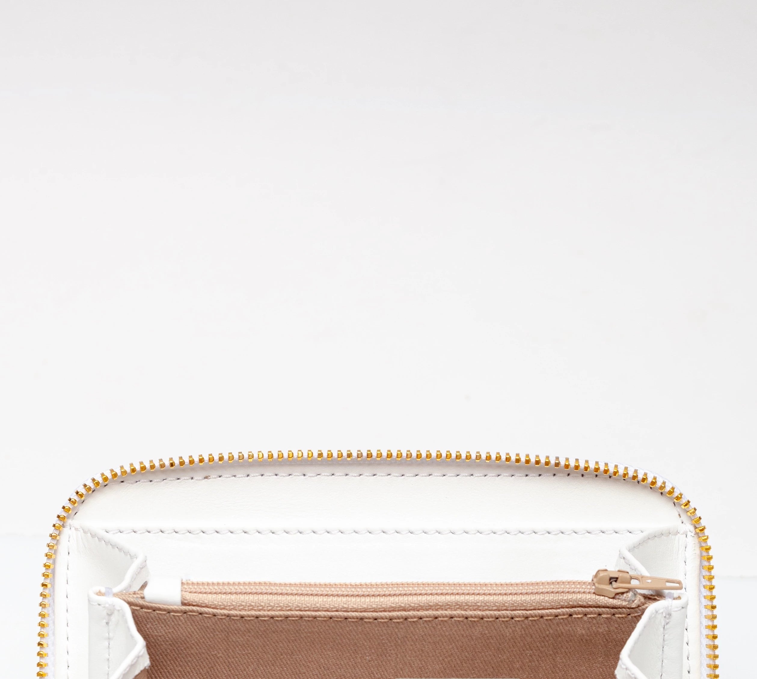 Portefeuille en cuir blanc