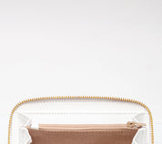 Portefeuille en cuir blanc