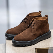 Boots en Cuir -110 DAIM MARRON