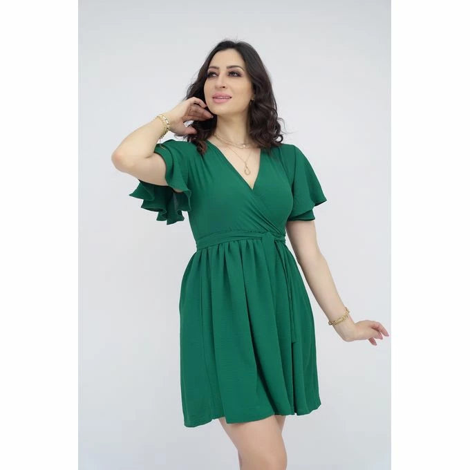 Dreams Fashion Robe femme cloche manches volantées