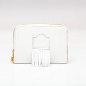 Portefeuille en cuir blanc