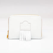 Portefeuille en cuir blanc