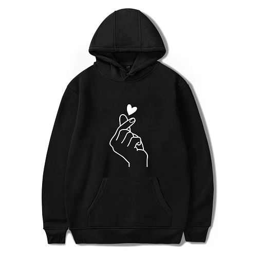 Capuche Finger Love - Noir