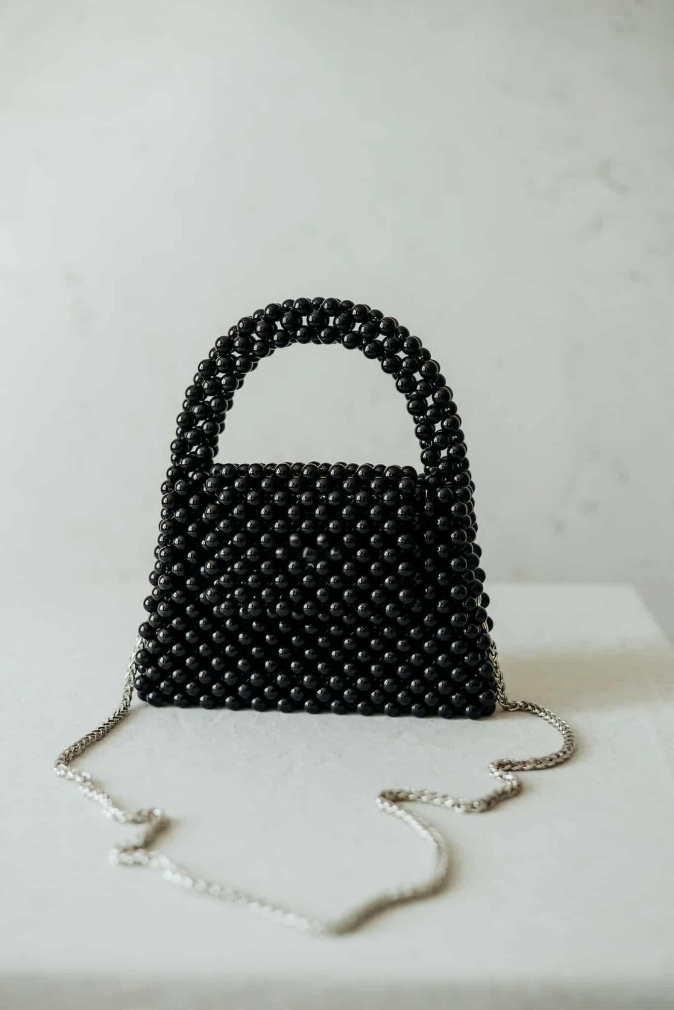 Sac à main en perles - Noir