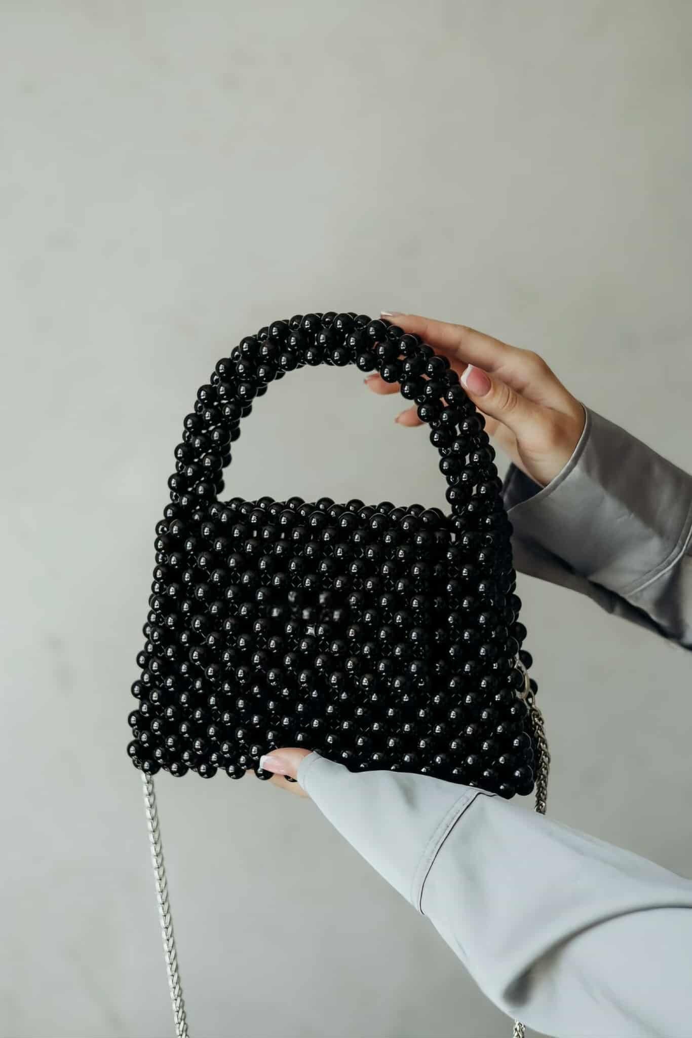 Sac à main en perles - Noir