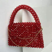 Sac à main en faux Crystal - Rouge