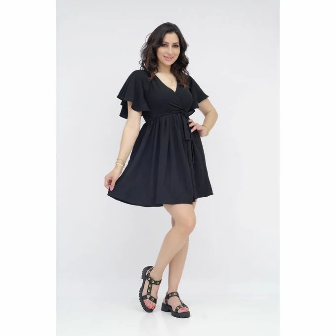 Dreams Fashion Robe femme cloche manches volantées