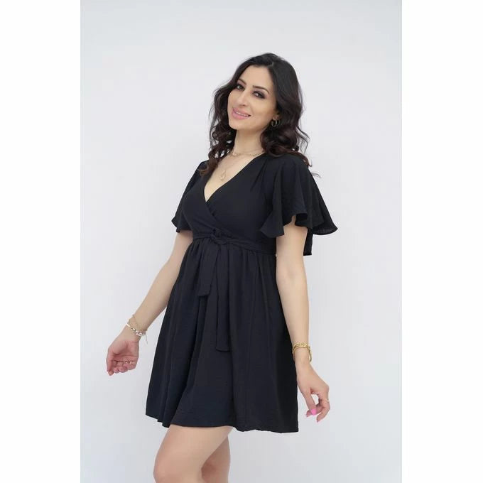 Dreams Fashion Robe femme cloche manches volantées