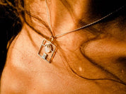 Collier Square fait main en argent 925