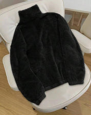 Gilet style sweat en polaire - Noir