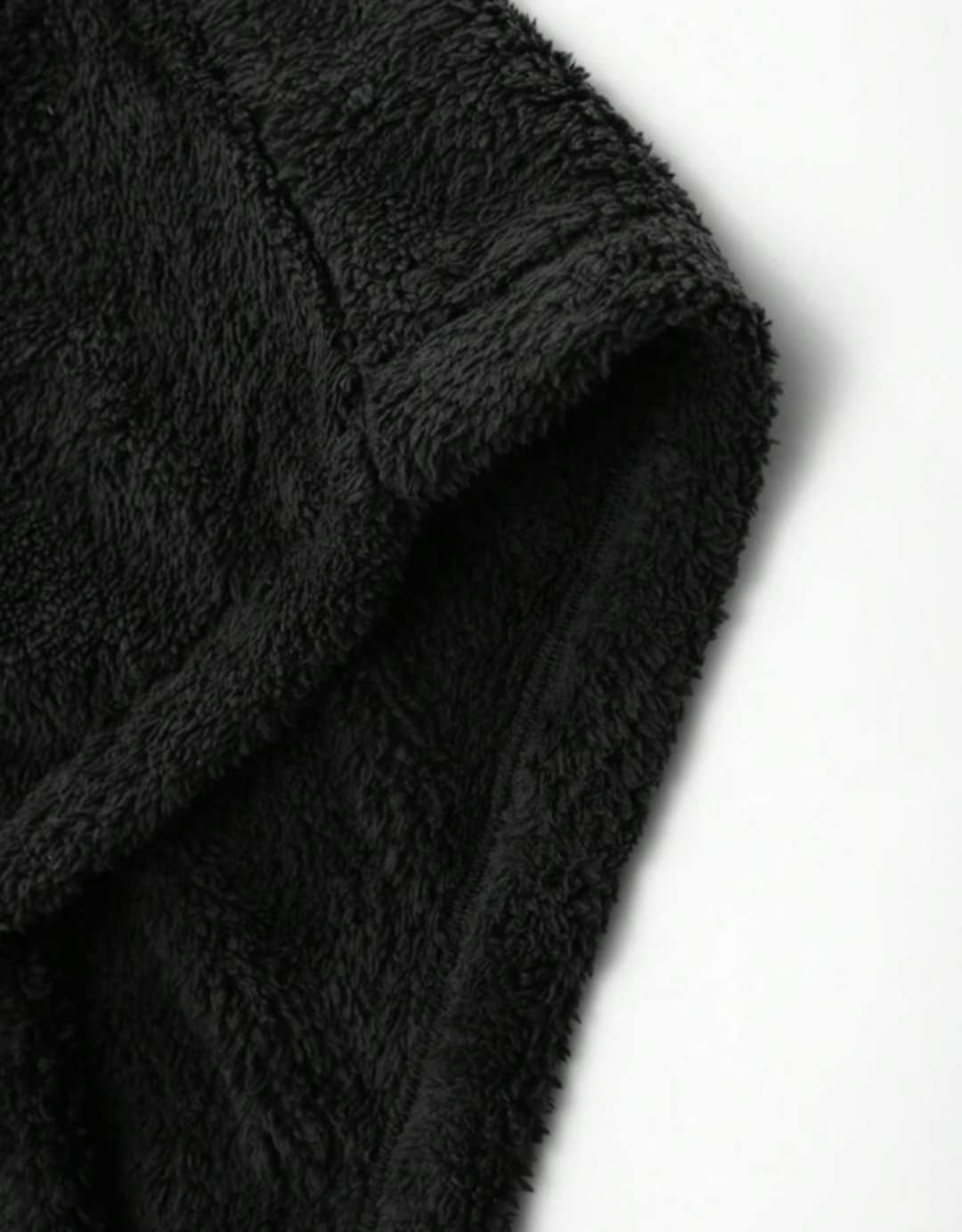 Gilet style sweat en polaire - Noir