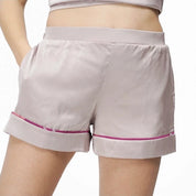 Short satin parme uni Lyouna