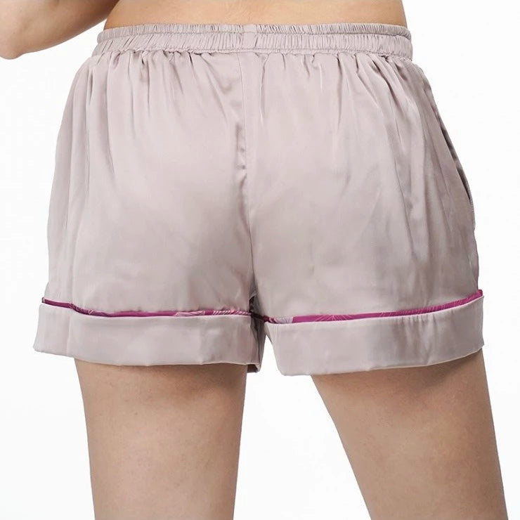 Short satin parme uni Lyouna