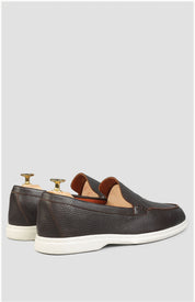 Cannes Cuir Marron Granule