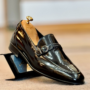 Chaussures en cuir – CLA75 NOIR GLACE