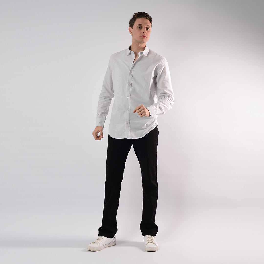 Lee Cooper Chemise Toile Ml TOICRJ-09 CH.ML.STRA HOM NAT.