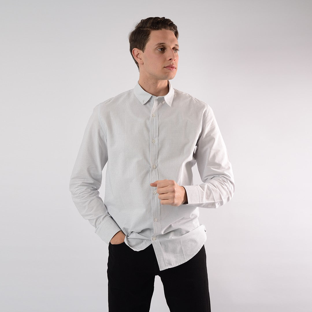 Lee Cooper Chemise Toile Ml TOICRJ-09 CH.ML.STRA HOM NAT.