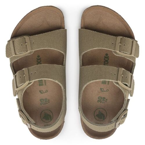 Birkenstock Milano Kids TEX Canvas Faded Khaki VEG