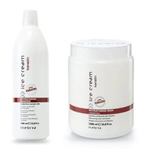 Shampoing &amp;Masque Ice cream Kératine 1 litre