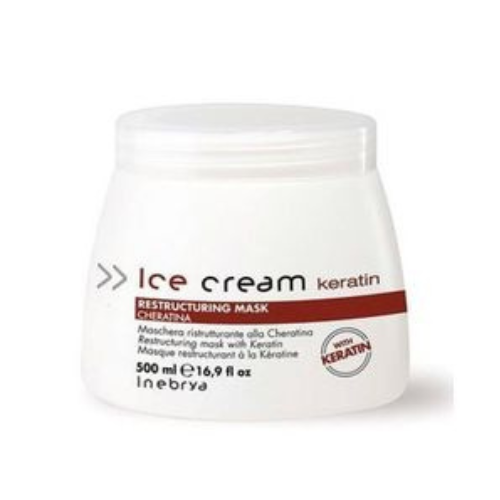 Inebrya Masque ice cream à la Kératine sans sels sans sulfates-500ml