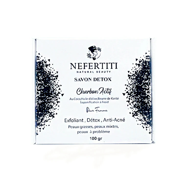 Nefertiti Savon Pour Femme Détox au Charbon actif 100 mg
