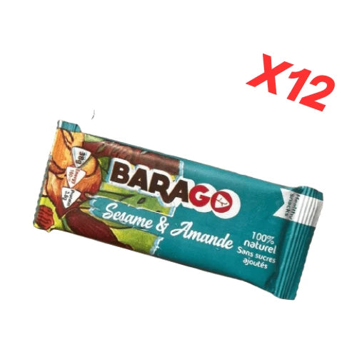 BARAGO sesame amande  12 barres