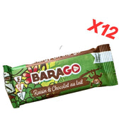 BARAGO raisin et chocolat au lait  12 barres