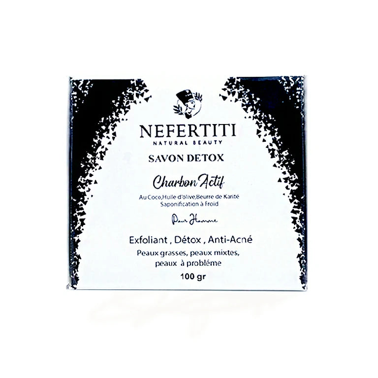 Nefertiti Savon Pour Homme Détox au Charbon actif 100 mg