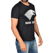 T-Shirt Noir House Stark Zoom