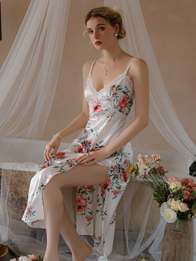 nuisette de nuit Blanc Bloom LFS314