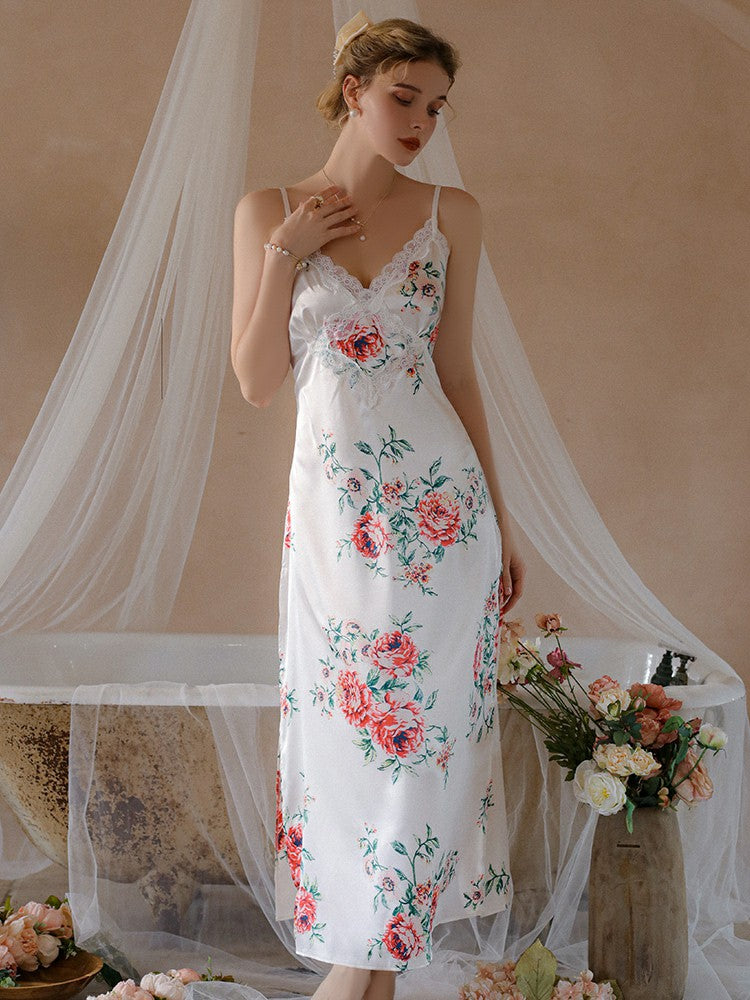 nuisette de nuit Blanc Bloom LFS314