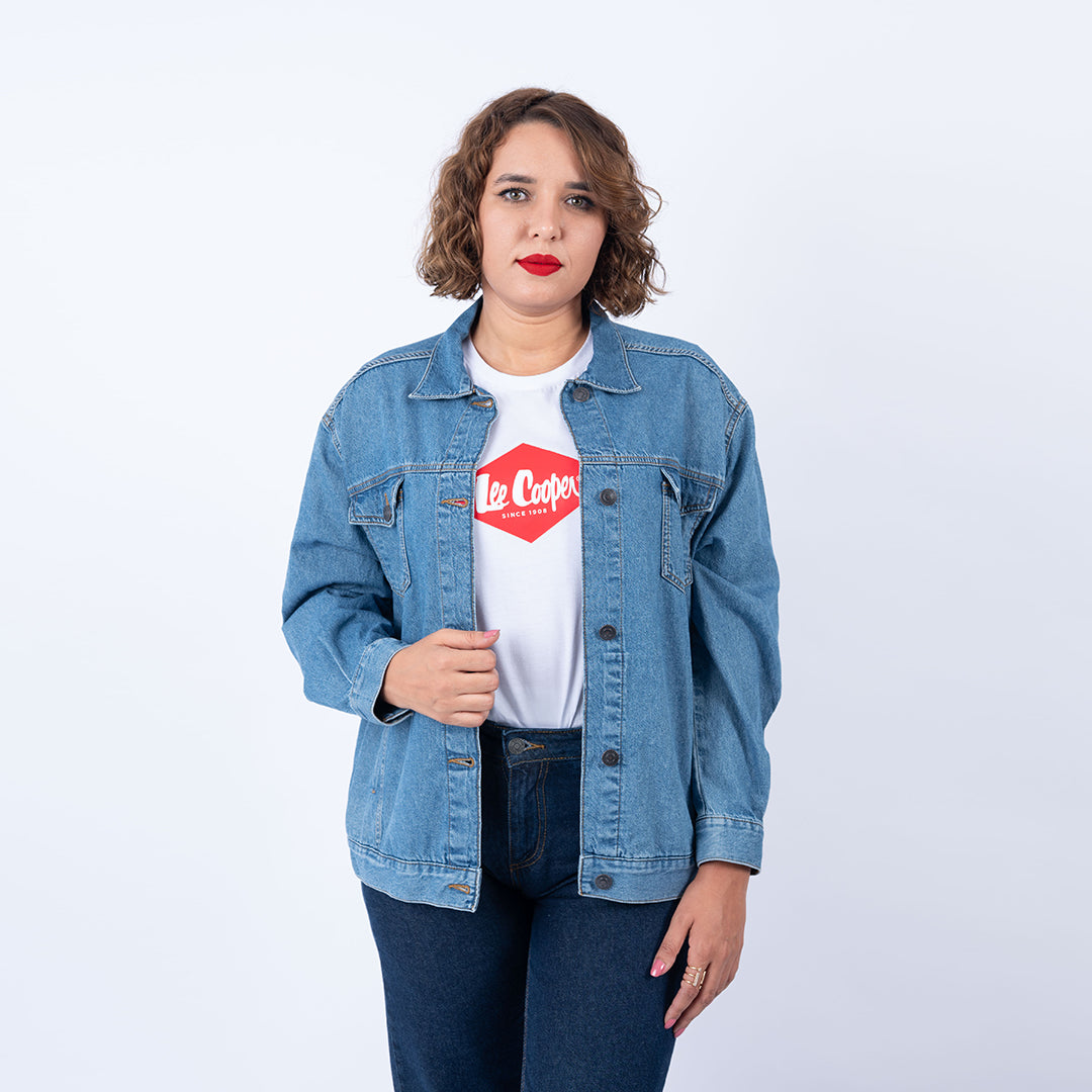 Lee Cooper Blouson Denim Relaxed Fit Bleu SHARON-02 TANGA Femme