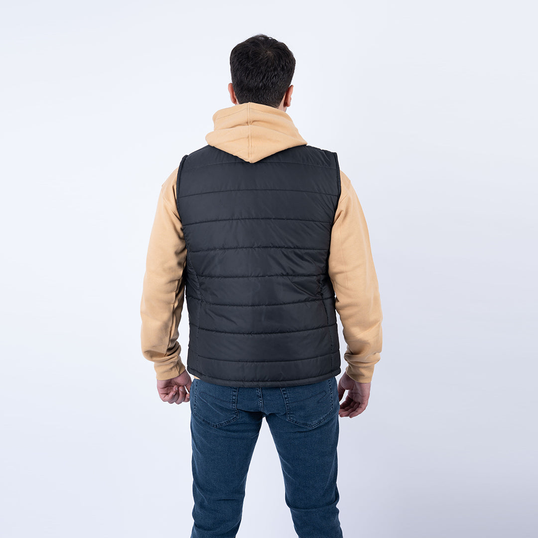 Lee Cooper Doudoune sans manches Noire TOILE-01 POPY Homme