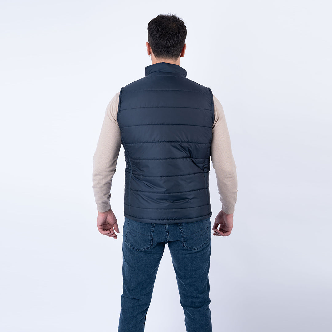 Lee Cooper Doudoune sans manches Marine TOILE-02 POPY Homme