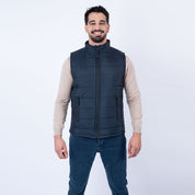 Lee Cooper Doudoune sans manches Marine TOILE-02 POPY Homme