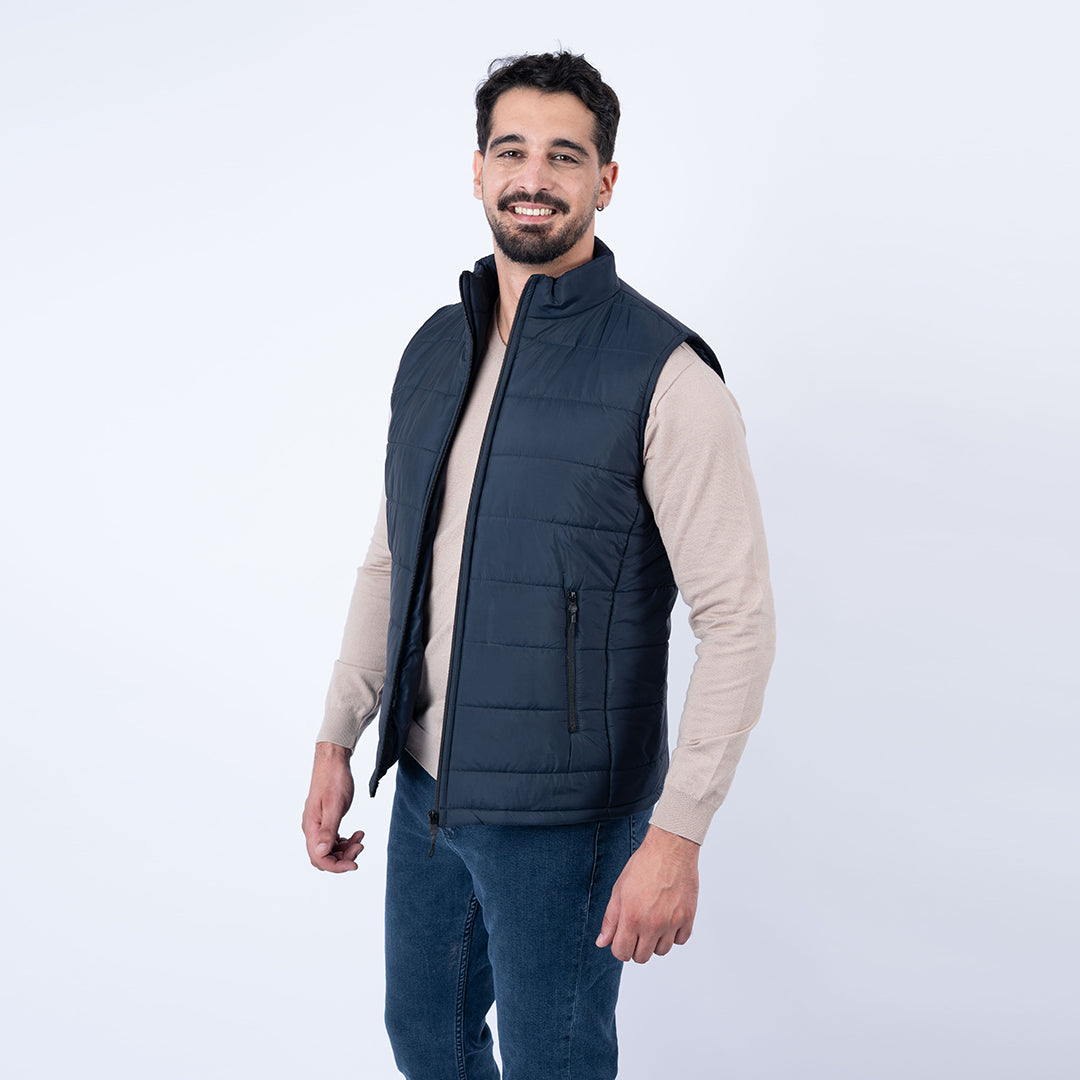 Lee Cooper Doudoune sans manches Marine TOILE-02 POPY Homme