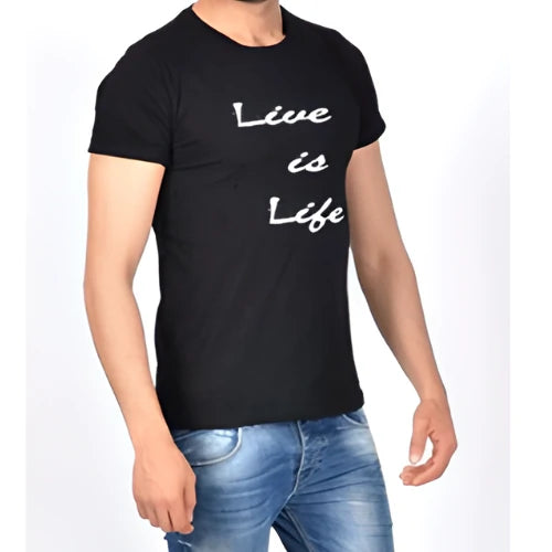 T-Shirt Noir live is life Zoom