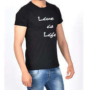 T-Shirt Noir live is life Zoom