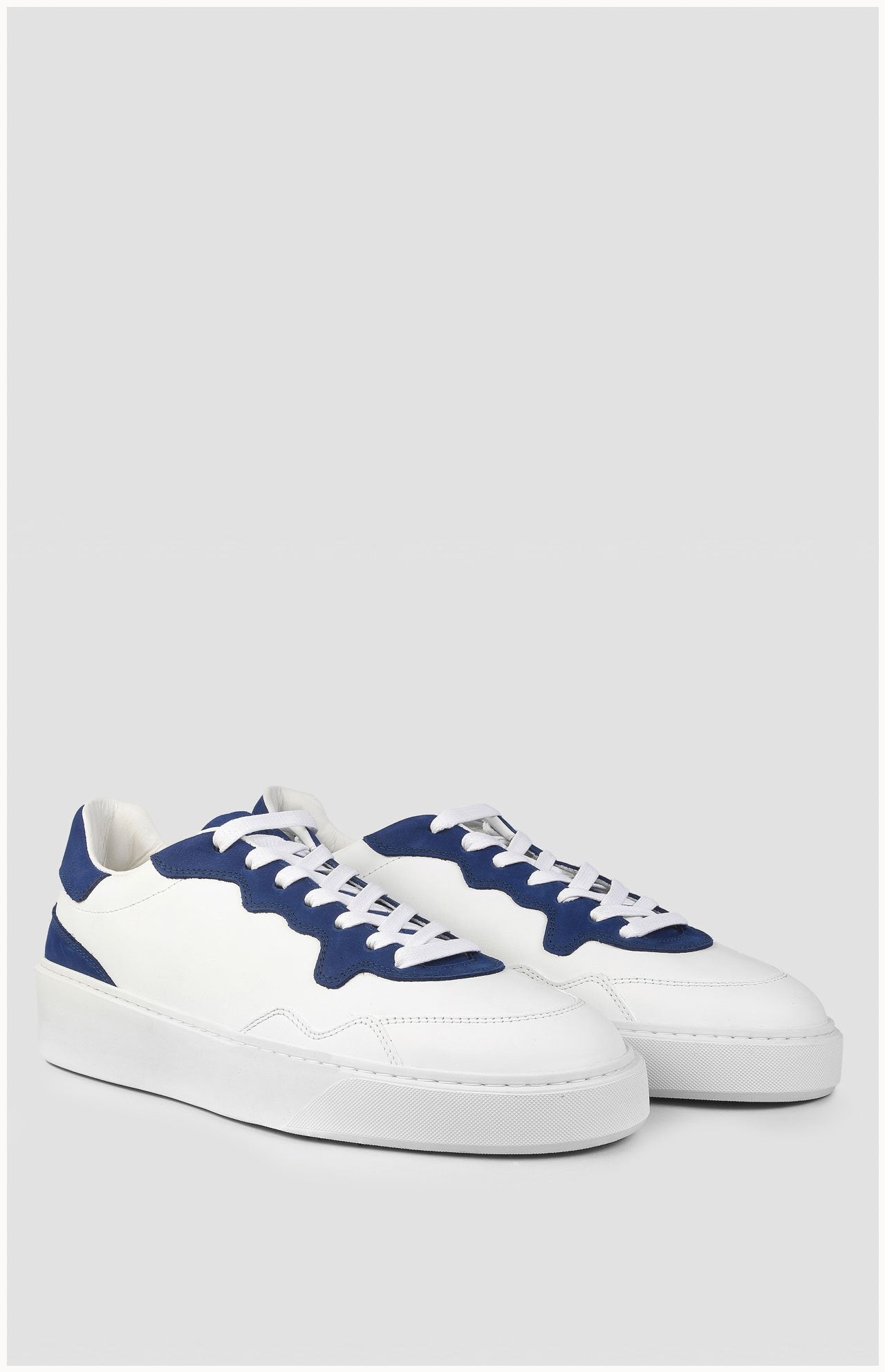 Otis Cuir Blanc Bleu