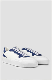 Otis Cuir Blanc Bleu